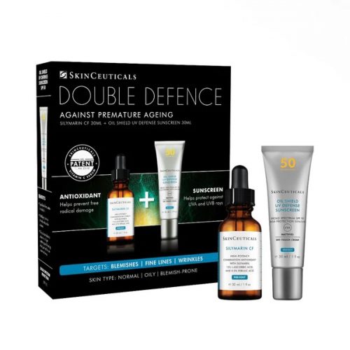 SkinCeuticals Double Defence Silymarin CF Routine for Oily + Blemish-Prone Skin